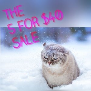5 items for $40 sale!!!